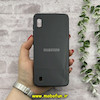 قاب گوشی Galaxy A10 سامسونگ اورجینال Grade A شیشه ای PVD براق دور سیلیکونی ضدخش ضد ضربه مشکی کد 54283
