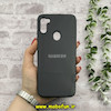 قاب گوشی Galaxy A11 - Galaxy M11 سامسونگ اورجینال Grade A شیشه ای PVD براق دور سیلیکونی ضدخش ضد ضربه مشکی کد 54291