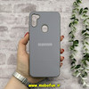 قاب گوشی Galaxy A11 - Galaxy M11 سامسونگ اورجینال Grade A شیشه ای PVD براق دور سیلیکونی ضدخش ضد ضربه طوسی کد 54292