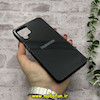 قاب گوشی Galaxy A12 - Galaxy M12 سامسونگ اورجینال Grade A شیشه ای PVD براق دور سیلیکونی ضدخش ضد ضربه مشکی کد 54295