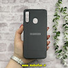 قاب گوشی Galaxy A20S سامسونگ اورجینال Grade A شیشه ای PVD براق دور سیلیکونی ضدخش ضد ضربه مشکی کد 54319