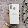 قاب گوشی Galaxy A20S سامسونگ اورجینال Grade A شیشه ای PVD براق دور سیلیکونی ضدخش ضد ضربه سفید کد 54321