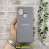 قاب گوشی Galaxy A21S سامسونگ اورجینال Grade A شیشه ای PVD براق دور سیلیکونی ضدخش ضد ضربه طوسی کد 54324