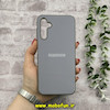 قاب گوشی Galaxy A24 سامسونگ اورجینال Grade A شیشه ای PVD براق دور سیلیکونی ضدخش ضد ضربه طوسی کد E13-54336