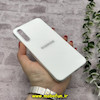 قاب گوشی Galaxy A30S - Galaxy A50S - Galaxy A50 سامسونگ اورجینال Grade A شیشه ای PVD براق دور سیلیکونی ضدخش ضد ضربه سفید کد 54344