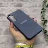 قاب گوشی Galaxy A35 سامسونگ اورجینال Grade A شیشه ای PVD براق دور سیلیکونی ضدخش ضد ضربه آبی کد 54365