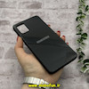 قاب گوشی Galaxy A51 سامسونگ اورجینال Grade A شیشه ای PVD براق دور سیلیکونی ضدخش ضد ضربه مشکی کد 54366
