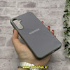 قاب گوشی Galaxy A55 سامسونگ اورجینال Grade A شیشه ای PVD براق دور سیلیکونی ضدخش ضد ضربه طوسی کد 54378