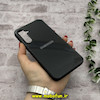 قاب گوشی Galaxy S23 FE سامسونگ اورجینال Grade A شیشه ای PVD براق دور سیلیکونی ضدخش ضد ضربه مشکی کد 54545
