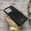 قاب گوشی Redmi 13 4G - Redmi 13 5G - Poco M6 4G شیائومی اورجینال Grade A شیشه ای PVD براق دور سیلیکونی ضدخش ضد ضربه مشکی کد 54475