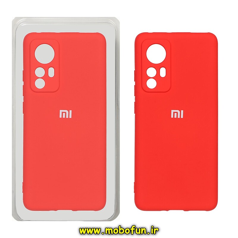 قاب گوشی Xiaomi 12 - Xiaomi 12X شیائومی سیلیکونی های کپی زیر بسته محافظ لنز دار قرمز کد 45503