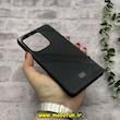 قاب گوشی Redmi Note 13 Pro 4G / Poco M6 Pro 4G / Redmi Note 14S شیائومی اورجینال Grade A شیشه ای PVD براق دور سیلیکونی ضدخش ضد ضربه مشکی کد 54521