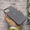 قاب گوشی iPhone 13 Pro Max آیفون اورجینال Grade A شیشه ای PVD براق دور سیلیکونی ضدخش ضد ضربه طوسی کد 54433