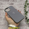 قاب گوشی iPhone 15 Pro Max آیفون اورجینال Grade A شیشه ای PVD براق دور سیلیکونی ضدخش ضد ضربه طوسی کد 54449