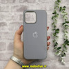 قاب گوشی iPhone 15 Pro Max آیفون اورجینال Grade A شیشه ای PVD براق دور سیلیکونی ضدخش ضد ضربه طوسی کد 54449