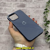 قاب گوشی iPhone 15 Pro Max آیفون اورجینال Grade A شیشه ای PVD براق دور سیلیکونی ضدخش ضد ضربه آبی کد 54451
