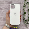 قاب گوشی iPhone 15 آیفون اورجینال Grade A شیشه ای PVD براق دور سیلیکونی ضدخش ضد ضربه سفید کد 54442