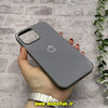 قاب گوشی iPhone 16 Pro Max آیفون اورجینال Grade A شیشه ای PVD براق دور سیلیکونی ضدخش ضد ضربه طوسی کد 54461