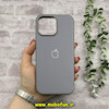 قاب گوشی iPhone 16 Pro Max آیفون اورجینال Grade A شیشه ای PVD براق دور سیلیکونی ضدخش ضد ضربه طوسی کد 54461