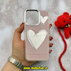قاب گوشی iPhone 13 Pro آیفون اورجینال فانتزی سخت آینه ای لنز کرومی ایربگ دار طرح قلب کد 54718