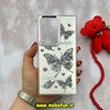 قاب گوشی Galaxy S24 Ultra سامسونگ اورجینال فانتزی سخت آینه ای لنز کرومی ایربگ دار طرح پروانه کیوت کد 54861
