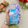 قاب گوشی iPhone 13 Pro Max آیفون لیزری لاکچری فانتزی برجسته رزینی نگین دار طرح خرس مرواریدی محافظ لنزدار کد 54925