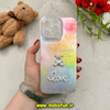 قاب گوشی iPhone 15 Pro Max آیفون لیزری لاکچری فانتزی برجسته رزینی نگین دار طرح خرس مرواریدی محافظ لنزدار کد 54930