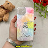قاب گوشی iPhone 13 آیفون لیزری لاکچری فانتزی برجسته رزینی نگین دار طرح خرس مرواریدی محافظ لنزدار کد 54924