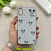 قاب گوشی iPhone X - iPhone XS آیفون فانتزی اورجینال Grade A شیشه ای PVD براق دور سیلیکونی ضدخش ضد ضربه طرح میکی موس کد 55246