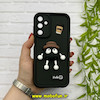قاب گوشی Galaxy A15 سامسونگ طرح سیلیکونی Solid عروسکی برجسته محافظ لنزدار طرح میکروب مشکی کد 54979