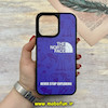 قاب گوشی iPhone 15 Pro Max آیفون فانتزی اورجینال یونیک کیس درجه یک چاپ بغل طرح The North Face کد 55312