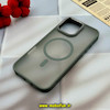 قاب گوشی iPhone 16 Pro Max آیفون اورجینال یونیک کیس CLASSIC FIT متال مات درجه یک دکمه فلزی مگ سیف دار طوسی کد 55518