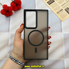 قاب گوشی Galaxy S23 Ultra سامسونگ اورجینال یونیک کیس CLASSIC FIT متال مات درجه یک دکمه فلزی مگ سیف دار مشکی کد 55520