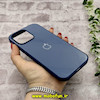 قاب گوشی iPhone 16 Pro Max آیفون اورجینال Grade A شیشه ای PVD براق دور سیلیکونی ضدخش ضد ضربه آبی کد 55528