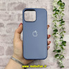 قاب گوشی iPhone 16 Pro Max آیفون اورجینال Grade A شیشه ای PVD براق دور سیلیکونی ضدخش ضد ضربه آبی کد 55528