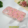 قاب گوشی iPhone 15 Pro Max آیفون طرح ژله ای شفاف بالشتی فانتزی محافظ لنز دار طرح گل کد 46491