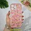 قاب گوشی iPhone 15 Pro Max آیفون طرح ژله ای شفاف بالشتی فانتزی محافظ لنز دار طرح گل کد 46491
