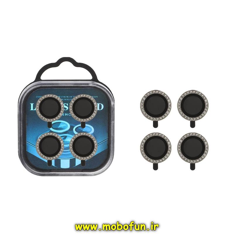 محافظ لنز Xiaomi 14T شیائومی مناسب برای دوربین گوشی مدل رینگی فلزی نگین دار سواروسکی نقره ای کد 46607