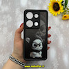 قاب گوشی Redmi Note 13 Pro 4G / Poco M6 Pro 4G شیائومی طرح سیلیکونی Solid عروسکی کارتونی فانتزی چاپی محافظ لنزدار درجه یک طرح خرگوش باهوش مشکی کد 56044