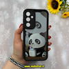 قاب گوشی Galaxy S23 FE سامسونگ طرح سیلیکونی Solid عروسکی کارتونی فانتزی چاپی محافظ لنزدار درجه یک طرح پاندا مشکی کد 56066