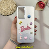 قاب گوشی Galaxy A16 سامسونگ So CooL اورجینال فانتزی عروسکی برجسته لوکس لنز کرومی طرح BARBIE نقره ای کد 56227