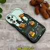 قاب گوشی Galaxy A15 سامسونگ طرح عروسکی سه بعدی TPU کپسولی بالشتی محافظ لنز دار طرح بیسکویتی مشکی کد 56144