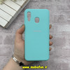 قاب گوشی Galaxy A20 / Galaxy A30 سامسونگ سیلیکونی اورجینال پاک کنی درجه یک زیربسته سبزآبی کد 56431