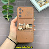 قاب گوشی Galaxy A05S سامسونگ سیلیکونی ژله ای فانتزی عروسکی برجسته طرح Coffee محافظ لنزدار قهوه ای کد 56880