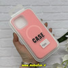 قاب گوشی iPhone 16 Pro Max آیفون سیلیکونی پاستیلی اورجینال Case پاک کنی مگ سیف دار MagSafe داخل مخملی درجه یک صورتی کد 56666