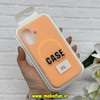 قاب گوشی iPhone 16 آیفون سیلیکونی پاستیلی اورجینال Case پاک کنی مگ سیف دار MagSafe داخل مخملی درجه یک نارنجی کد 56646