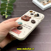 قاب گوشی iPhone 15 آیفون سیلیکونی ژله ای فانتزی عروسکی برجسته طرح Coffee محافظ لنزدار کرم کد 56949