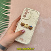 قاب گوشی Galaxy A05S سامسونگ ژله ای سولید SOLID منحنی سه بعدی برجسته عروسکی Friends خرسی تدی محافظ لنز دار سفید کد 57091