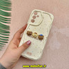قاب گوشی Galaxy A14 سامسونگ ژله ای سولید SOLID منحنی سه بعدی برجسته عروسکی Friends خرسی تدی محافظ لنز دار سفید کد 57095