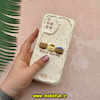 قاب گوشی Galaxy A51 سامسونگ ژله ای سولید SOLID منحنی سه بعدی برجسته عروسکی Friends خرسی تدی محافظ لنز دار سفید کد 57108